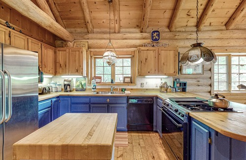 Presque Isle House | Three-Level Lakefront Getaway w/Free WiFi, Wood Fireplace, Game Room, & Dock