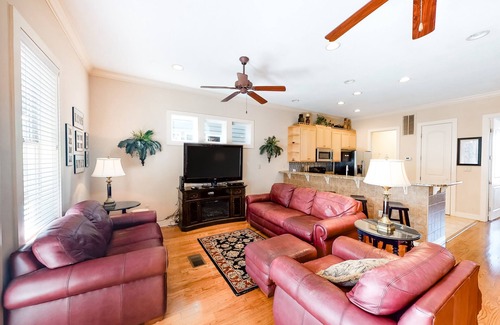 Crescent Beach House | Three-story beach getaway w/a shared pool, free WiFi, & a private washer/dryer
