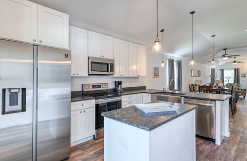 Butler Beach House | Tidal Paradise - Heated Pool & Firepit! Walk to the Beach!