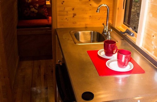 Newport Cabin | Tiny Owl Cabin – Tranquil Forest Retreat with Hot Tub and Creekside Setting