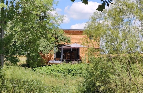 Buhlau Cottage | TinyHousebeiDresden unser größtes winziges Häuschen für bis zu 7 Personen, Kaminofen, große Terrasse - Nähe Sächsische Schweiz