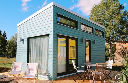 Stadtlauringen Apartment | Tinylodge (25sqm) in ecological style with sleeping lofts and terrace