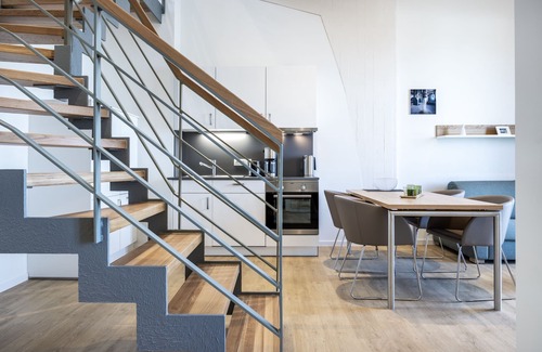 Wismar Apartment | Top-apartment mit Galerieschlafzimmer, Dachterrasse und Einmaligem Hafenausblick