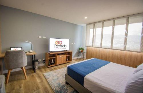 La Aguacatala Apartment | TOP FLOOR Studio Poblado, A/C, Coworking, gym 1416
