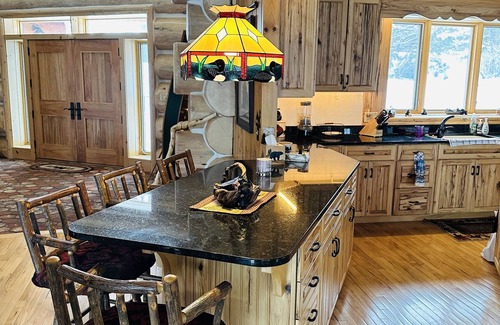 Presque Isle Cabin | Total privacy, private beach, one of a kind full log home