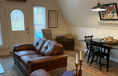 Flintstone House | Tranquil chalet with private hot tub, washer/dryer & central AC - near downtown