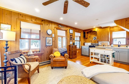 Raymond Cottage | Tranquil cottage near beach with private dock, spacious patio & modern comforts