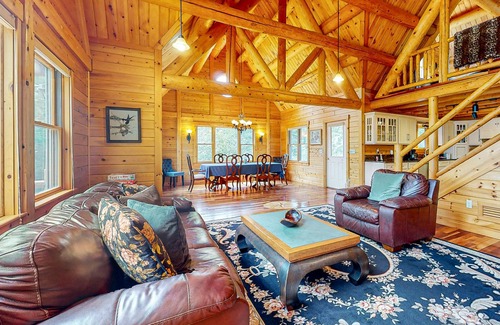 Greenville House | Tranquil Haven | Secluded waterfront house with sauna, dock, kayaks, canoe, gym