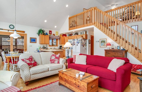 Woodruff House | Tranquil lakefront oasis with private dock, canoe, kayak, & three living areas