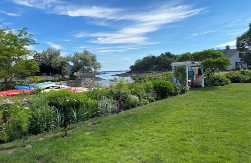 Marblehead House | Tranquil Waterfront Home on Marblehead First Harbor, Deck-Garden-History-Shops