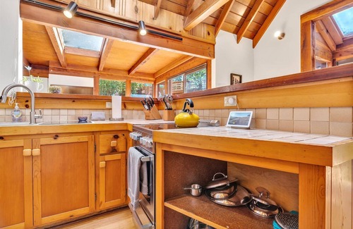 Guerneville House | Tree Fort:FUN Treetop Cabin Perfection! Outdoor TV! EV Charger!HtTb,Decks,Pup