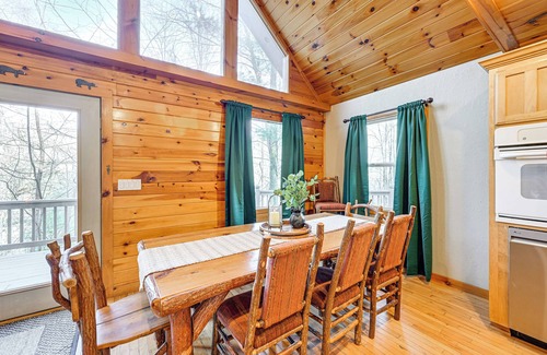 Bryson City Cabin | Tree-Lined Cabin w/Hot Tub & Deck in Bryson City