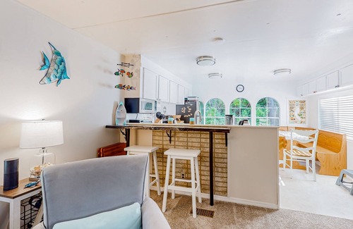 Florence House | Tree-lined coastal home with children's items, gas grill, and washer/dryer