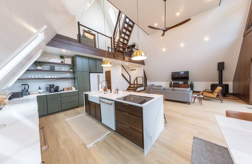 Indian River House | TreeTops Ayframe - Supersized AFrame on the River with Hot Tub