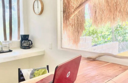 Puerto Juarez Apartment | Tropical Loft : Vegan, Nature, Free Bikes & Beachn