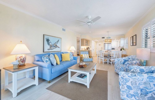 Sanibel Condo | Two-bedroom, 2nd floor corner unit with stunning kitchen. Lots of Amenities.