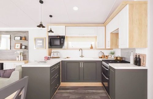 Aberystwyth House | Two bedroom caravan, sleeping four people, perfect for relaxing by the coast.
