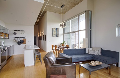 East Nashville Condo | Two Bedroom Penthouse Private Balcony Skyline Views Gym