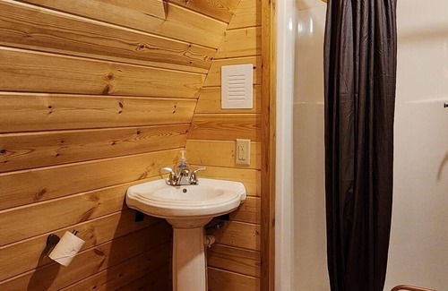 Mill Spring Apartment | Two person Pod on the creek, Dog Friendly, Deck, private firepit, full bathroom, Sleeps 2.