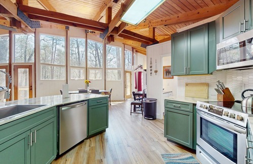 Franklin House | Two-story, dog-friendly home with two kitchens, central AC, & gas fireplaces