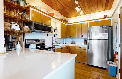 Langley Cottage | Two story, dog-friendly oceanfront cottage w/deck, private gas grill, wood stove
