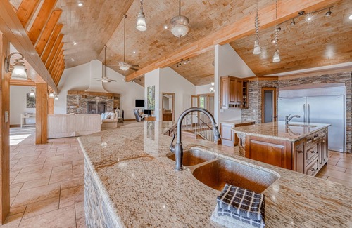 Incline Village Villa | Two-story lakeview villa with two kitchens, patio, firepit, & multi-level deck