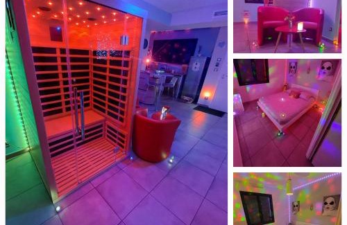 Ychoux Villa | Un Séjour Romantique en couple avec Jacuzzi privé Chromothérapie Jardin Maison privée