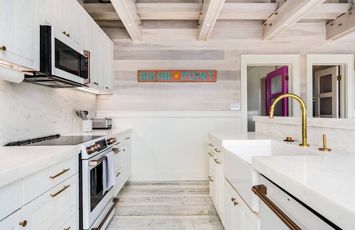 Kitty Hawk House | Unique coastal home & pool house with private pool and retro finishes