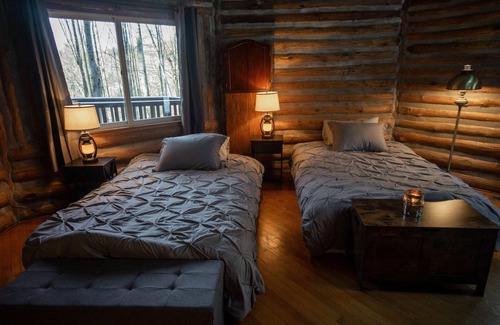 Spencer Other | Unique forest vacation home on 70 acres of nature. A pond, creeks and more!