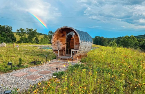 Creola Cabin | Unique Gem Hobbit Inspired Cabin Hot Tub Sauna Pet Friendly Best Nights Sleep