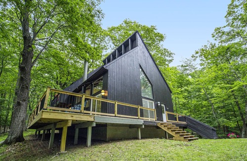 Birchwood Farms House | Unique home on picturesque, wooded private lot with firepit & furnished deck