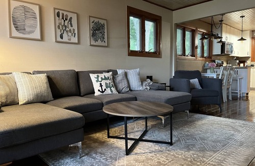 Sister Lakes House | Updated and fully appointed Round Lake waterfront home w/hot tub!