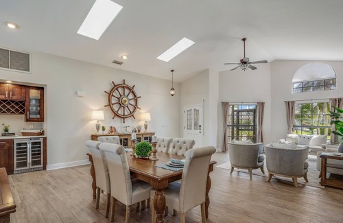 Eight Lakes House | Upscale lakefront home w/private saltwater pool, dock, free WiFi, & central AC