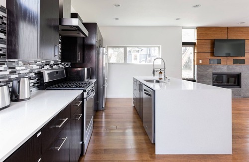 North Beacon Hill House | Urban Architectural Retreat with Rooftop Deck & Fireplace