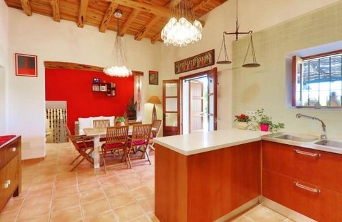 Sant Agusti des Vedra House | Vacation Home "Casa Ibicenca Can Chinchó" with Mountain View, Private Pool & Wi-Fi
