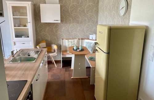 Friedrichswalde Apartment | Vacation apartment "Wiese", attic 56 sqm, 2 bedrooms, terrace, max. 2 adults + 2 children