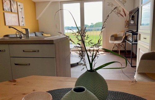 Friedrichswalde Apartment | Vacation apartment "Wiese", attic 56 sqm, 2 bedrooms, terrace, max. 2 adults + 2 children