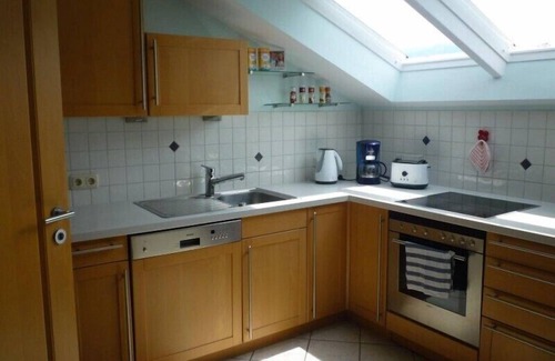 Aufham Apartment | Vacation apartment- 4 persons, 100sqm, 2 bedrooms, tiled stove, 2 balconies