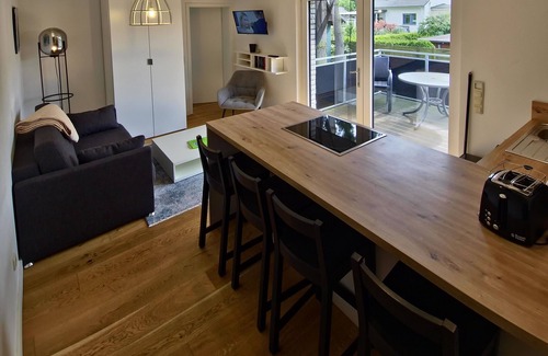 Neeberg House | Vacation apartment 4 - Schwalbennest: comfort, dog welfare with a view of the Achterwasser
