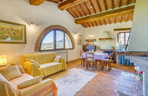 Radicondoli House | Vacation home with pool and panoramic views of the countryside.