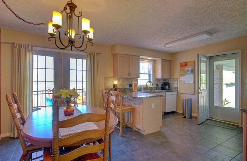 Pisgah Forest House | Vaquero on French Broad River valley near Brevard, one level, Dogs OK, free Biltmore Pass