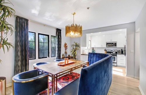 Panorama City House | Velvet and Brass Cozy Four BedroomnPoolside & Hot Tub Retreat