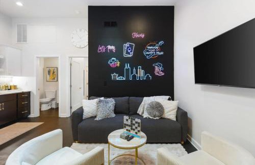 Greenwood Apartment | Vibrant Neon Condo Near Restaurants, Coffee and Bars