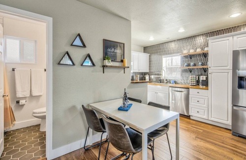 Colorado Springs House | Vibrant Watermelon! Hot Tub & King Bed & BBQ!