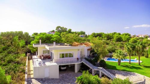 Pitharion Villa | Villa Afroditi in Chania near Airport with Private Pool, Free Wi-Fi, Souda Bay Views, Garden Oasis