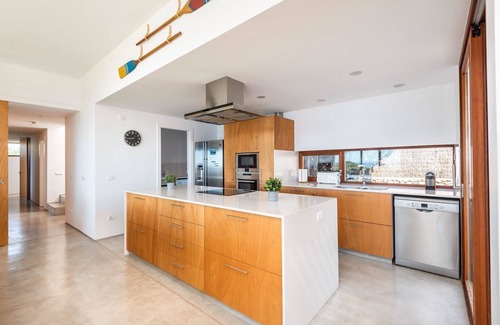 Sant Lluis Villa | Villa 'Binisafua Ses Palmeres' with Sea View, Wi-Fi and Air Conditioning