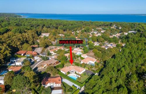 Biscarrosse Villa | Villa familiale avec piscine chauffée, clim, 4 chambres, proche golf et plages - FR-1-319-565