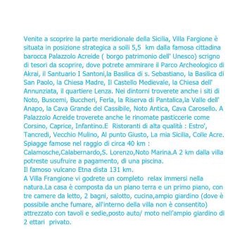 Noto House | VILLA FARGIONE