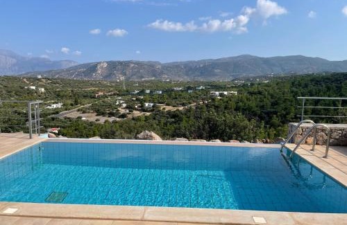Vathi House | Villa Hibiscus, piscine privée avec une vue splendide