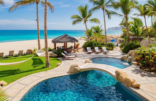 Cabo San Lucas Villa | Villa las Rocas: One-Of-A-Kind Lush Tropical Mexican Beachfront Estate 7 BR